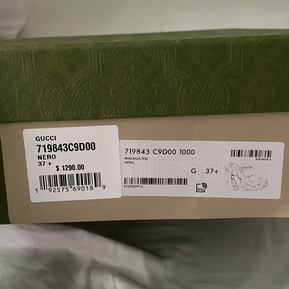 NWT GUCCI GG embellished platform heel size 7.5 - Picture 6 of 6